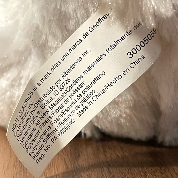 Plush Bunny With Egg and Cute Blue Hat - Picture 4 of 6